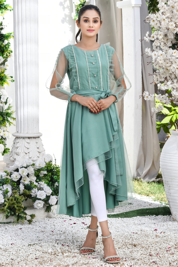 Womens Sea Green Frock