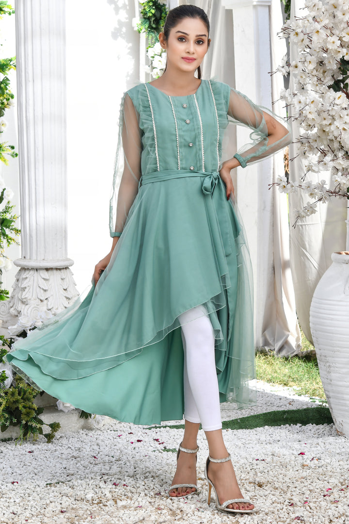 Womens Sea Green Frock