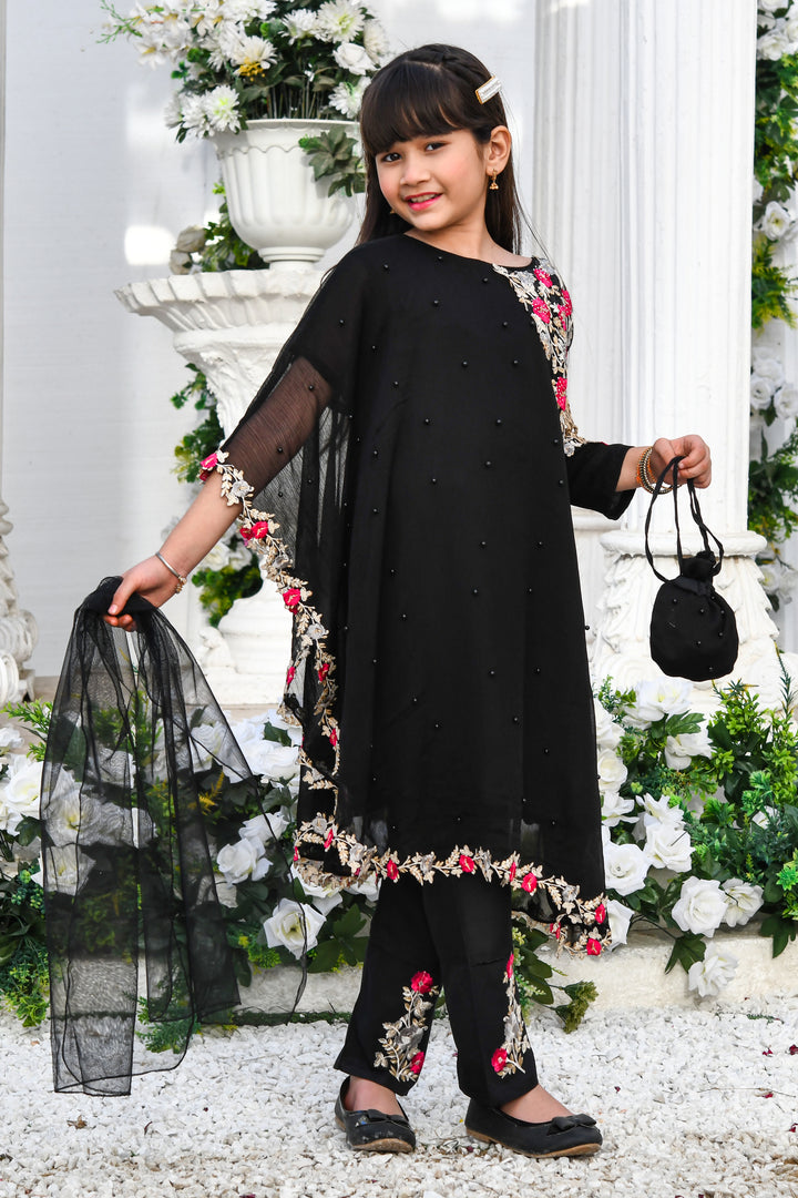 Pearl Cape Dress - Black - Modest Clothing