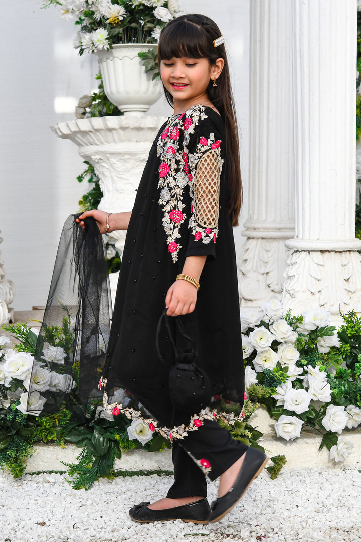Pearl Cape Dress - Black - Modest Clothing