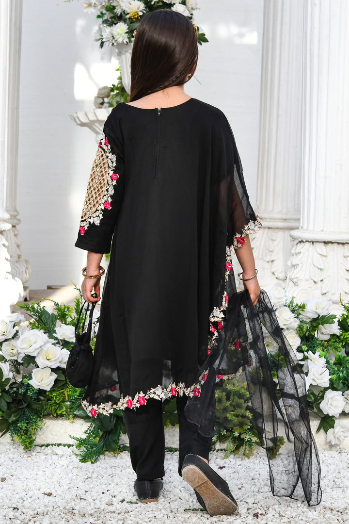 Pearl Cape Dress - Black - Modest Clothing