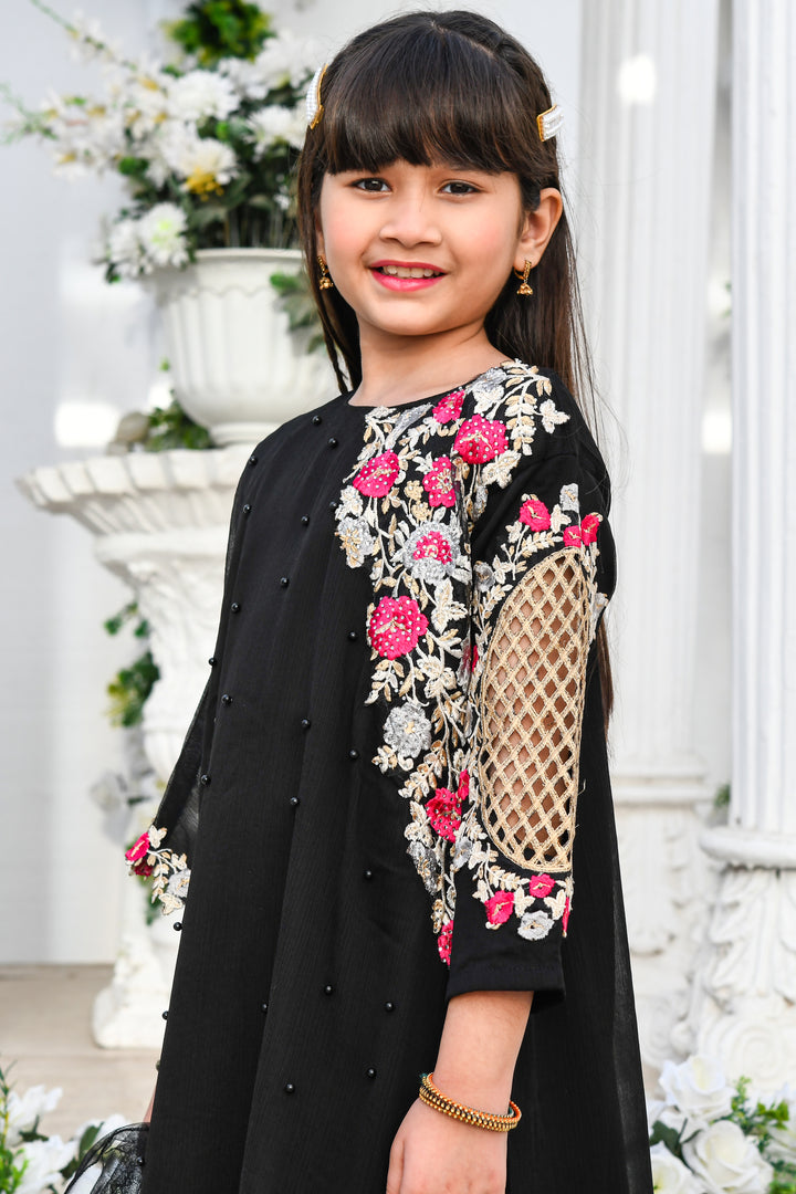 Pearl Cape Dress - Black - Modest Clothing