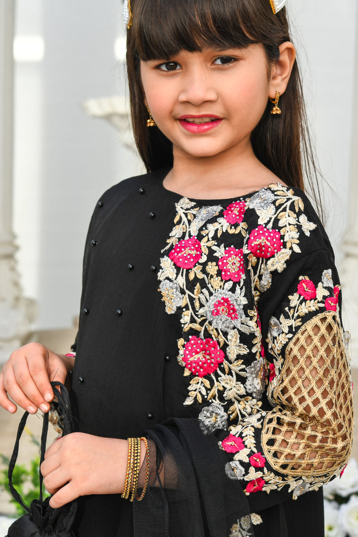 Pearl Cape Dress - Black - Modest Clothing