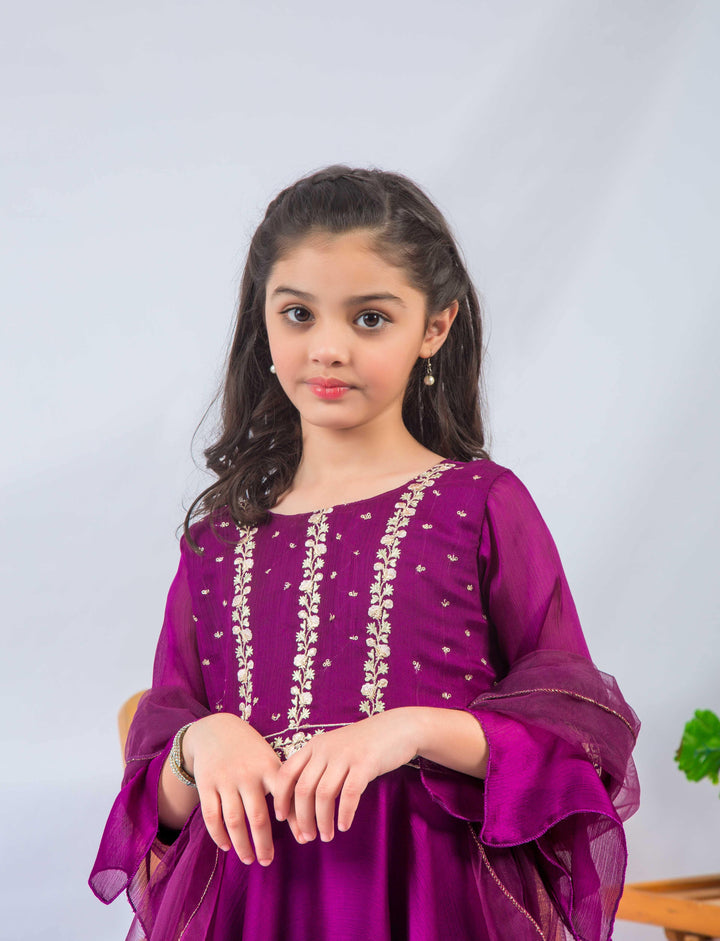 Purple Adorn (purple chiffon dress) - Modest Clothing