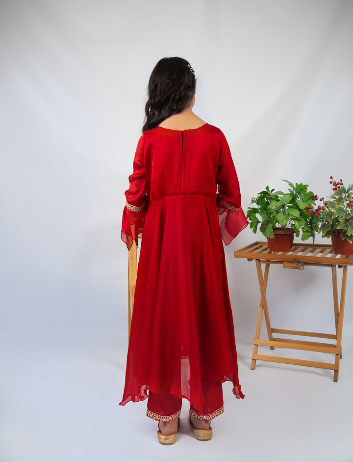 Red Illusion (red chiffon) - Modest Clothing