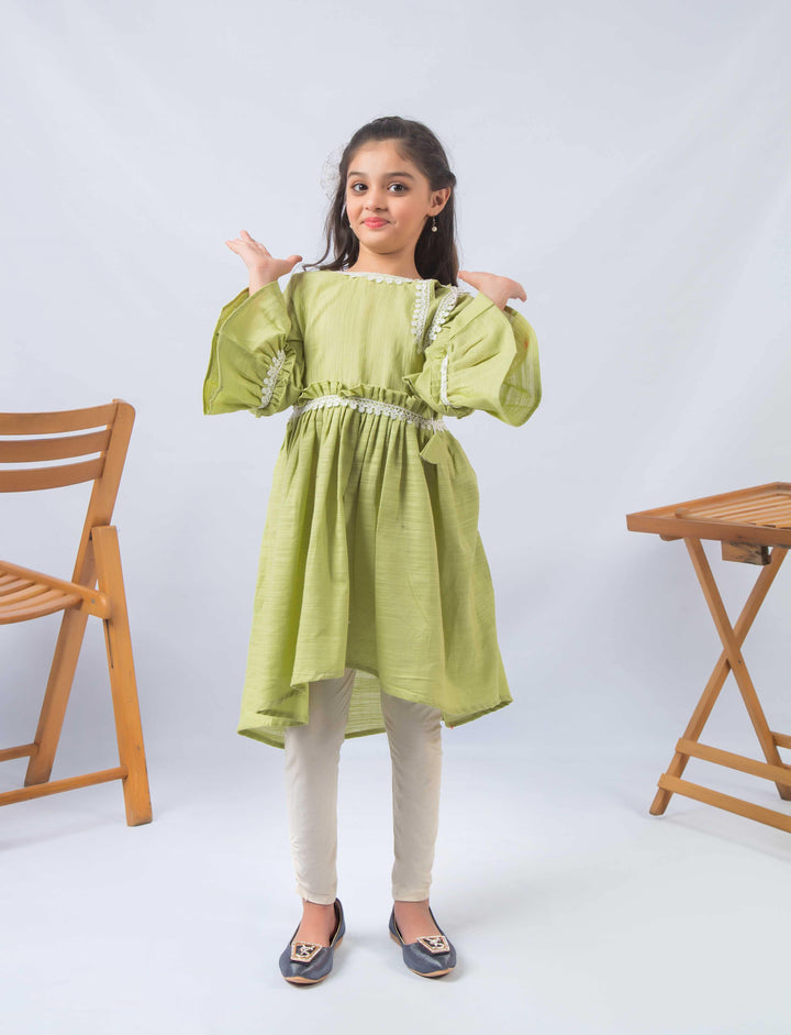 girls green kids clothes
