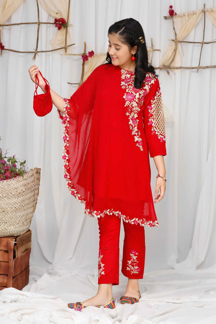 Pearl Cape Shirt - Red - Modest Clothing