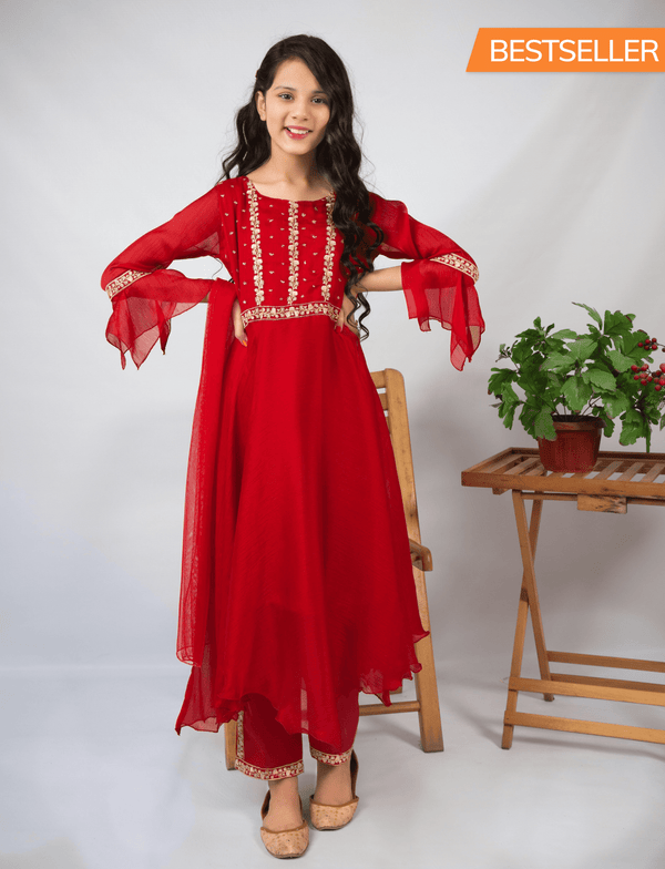 Red Illusion (red chiffon) - Modest Clothing