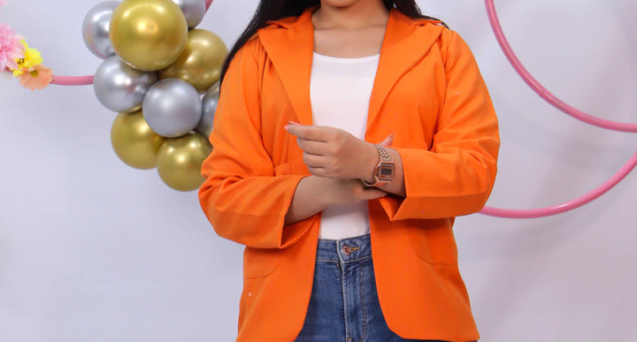 Notch Collar Jacket - Modest Clothing
